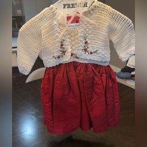 Baby Girls’ holiday/party dress with knitted sweater